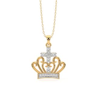 Princess Crown Diamond Pendant